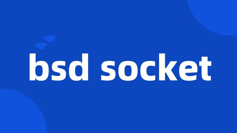 bsd socket