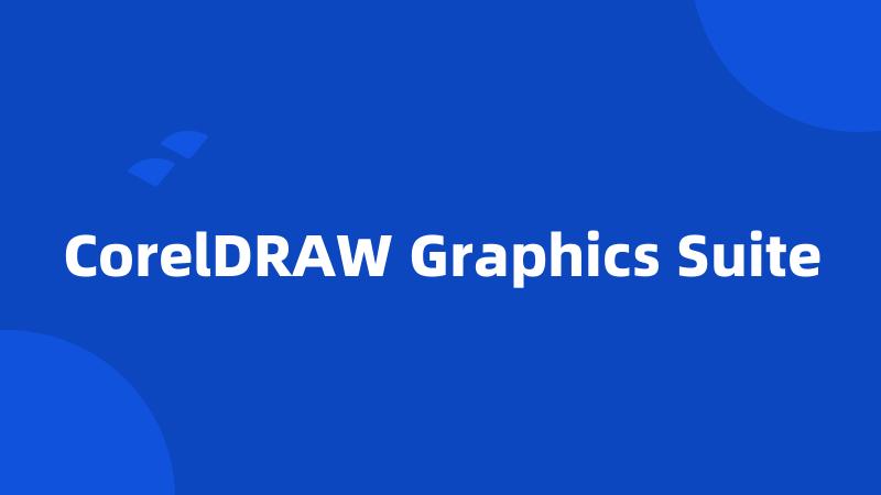 CorelDRAW Graphics Suite