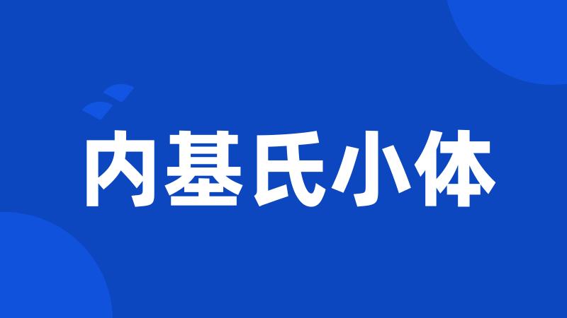 内基氏小体