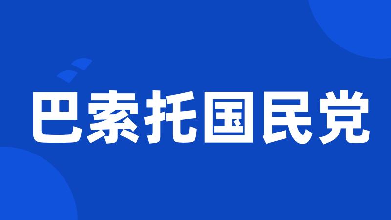 巴索托国民党