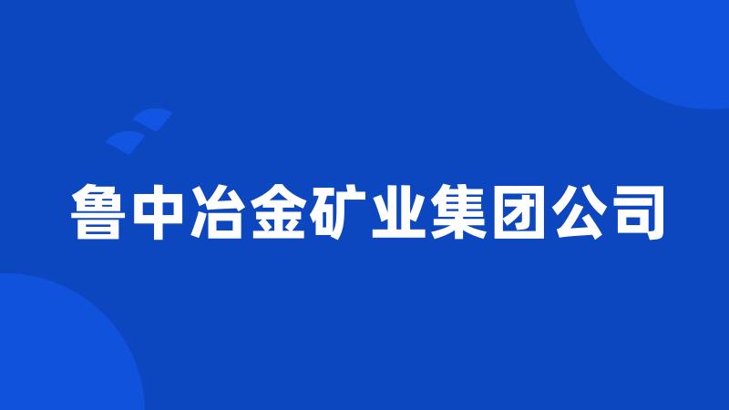 鲁中冶金矿业集团公司