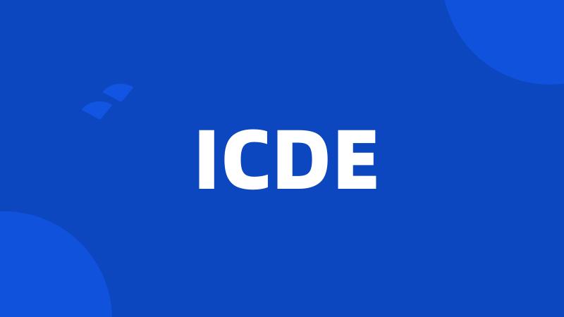 ICDE