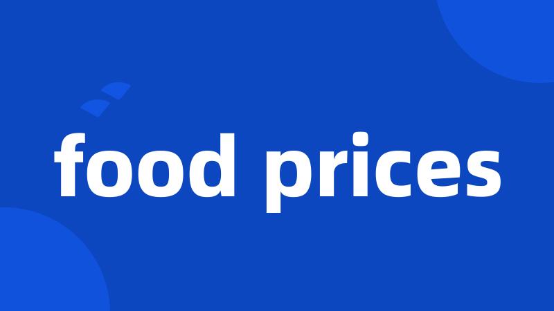 food prices