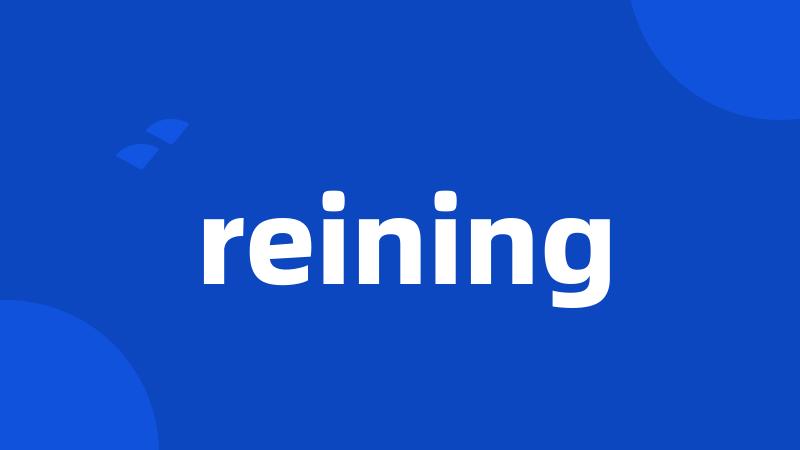 reining